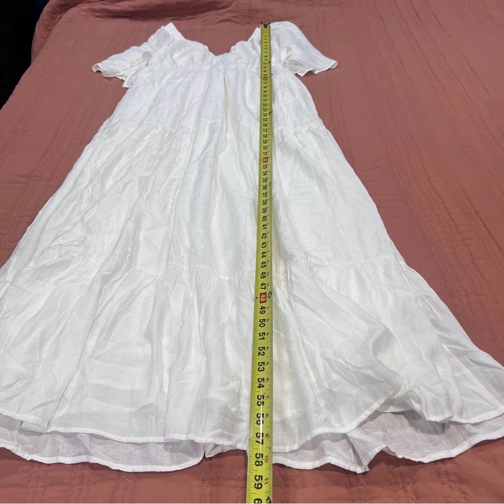 Vici White Flutter Sleeve Maxi Sundress XL - Picture 4 of 7